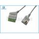 Rectange 12 pin to 8 pin 6 lead ECG Monitor Cable Nihon Kohden JC-906P