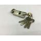 65mm (30*35) Split Euro Profile Single Brass Cylinder Lock with 5 brass computer keys Surface finish Nickle plated