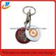 K003 metal trolly coin keychain with custom logo&shopping cart coin holder keychain