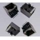 PCB Female RJ45 Modular Jack , RJ45 Single Port PoE Tab Down Transformer