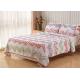 Country Style Wave Embroidered King Size Patchwork Quilts 3pcs 100% Cotton