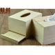 Eco-friendly unfinished Rectangle wooden napkin box napkin container tissue organizer