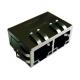 Dual Port POE RJ45 Connector Magjack 10/100Base-T x2 Shielded With LED