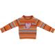 Orange Cotton Fashion tip collar design Children Sweater Vest dresses for spring