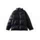 100% Black Faux Leather Ladies PU Jacket Womens Loose Fit Winter Puff Jacket