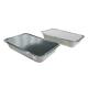 Environmental Friendly Rectangular Disposable Aluminum Foil Tray With Paper Board Lids
