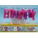 Paraffin Wax BSCI GSV Alphabet Birthday Cake Candles Multi Colored