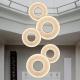 Modern Fabric Pendant Light Designer Iris Pendant Lamp For Living Room Hotel Lobby Chandelier(WH-AP-538)