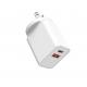 30W Dual Port PD Fast Charger Type C Wall Plug Adapter for Samsung Galaxy