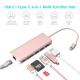 USB Type C Hub Ethernet and adapter with SD Card Reader Power Charging 2 Type A