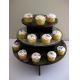 Corrugated Cardboard Mini Cupcake Tower Stand Recycled Material Flat Packing