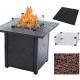 28in Gas 50000 BTU Outdoor Garden Square Fire Pit Table For Outside Propane