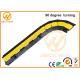 Yellow / Black 2 Channel Rubber Corner Guard Rubber Cable Protection Ramps For Event