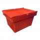 400x300x240 mm Solid Box Heavy Duty and Recyclable with Lid for Logistic Storage Blue