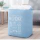 White Kids Baby Cotton Canvas Fabric Storage Bin Dirty Cloth Toys Collecting Basket Set Foldable Custom Laundry Bags
