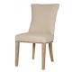 Oak wood beige linen fabric upholstery leisure chair/wooden dining chair/desk chair