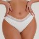 Nylon Womens Underwears White Hi Cut Casual Brief Underpants Bikini Seamless Lace Panties