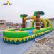 Tarpaulin Inflatable Double Lane Slip And Slide N Slide Water Slide With Pool