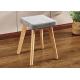 Carefully Crafted Small Makeup Vanity Chair With Beech Leg