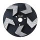Black 6 Inch 220mm Concrete Diamond Grinding Disc For Polishing Metal