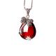 Thail Silver Garnet and Marcasite Pendant Retro Necklace(N11064RED)