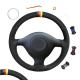 Custom Hand Sewing Black Suede Steering Wheel Cover for Volkswagen Golf 4 Passat B5 Polo Seat Leon 1996-2003