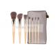 7pcs Wood Handle And Silver Color Ferrule Professional Makeup Brushes Kit