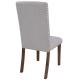 Wood Legs 17.72 L Grey Dining Chairs Set Of 2 / Fabric Dining Room Chairs 27.56lbs