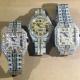 Stainless Steel Iced Out Hand Setting VVS Moissanite Lab Diamonds Watch Luxury