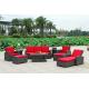 9pcs rattan garden set with lounge