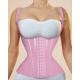 Automated Embroidery Custom Zipper and Hook Body Shaper Tummy Wrap Corset for Women