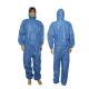 Collared Protective Clothing With PP Microporous Fabric And Attached Hood