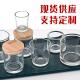 Dustproof Candle Jars With Wooden Lids , Multiscene Colored Glass Candle Jars