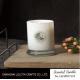 White Bottle Scented Jar Candle Pillar Shaped With Linden Flower / French Linen Fragrance