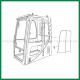 DOOSAN KOBELCO Custom Windshield Glass OEM Left Slant Side Position NO.1