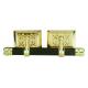 Shining Gold Color Casket Accessories , Coffin Hardware Supplies With Metal Pipe / Hinge