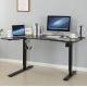 Electric Height Adjustable L-Shaped Wooden Desk for Student School Ergonomic in Black