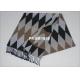 Customized Printing Plaid Cotton / Woven Silk Scarf For Spring