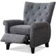 Accent Single Couch Chair For Living Room With Roll Arm Elegant Wood Leg