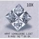 Princess synthetic CVD Hpht Lab Grown Diamonds 1.13 Ct D Color VVS2 EX