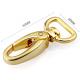 Custom Gold Color D Ring Tail Metal Snap Hook for Eco-friendly Suitcase Manufacturing