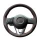 Hand Sewing Suede Black Genuine Leather Custom Design Steering Wheel Cover For Mazda 3 Axela CX-5 CX5 2013 2014 2015 2016 2017