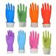 Heavy Duty Flock Lined Rubber Gloves Customized Colors Water Resistant