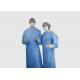 Degradable Disposable Surgeon Gown Blue Color With Ties On Neck / Waist