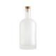 Custom 500ml 700ml 750ml Empty Frosted Vodka Glass Bottle with Super Flint Glass Base