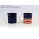 Stoneware Eco Friendly Mugs American flag Heat Sensitive Color Changing Cup