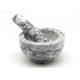 Solid Marble Stone Mortar And Pestle Polished For Herb Spice Grinding