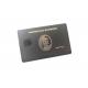 Big Chip Hole Frosted Laser Engrave Matt Black Metal Cards