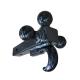 Black TRI Ball Mount With Hook Welded Steel Hitch Balls
