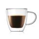 Handmade Heat Resistant Double Wall Glass Cup Sophisticated Look For Coffee